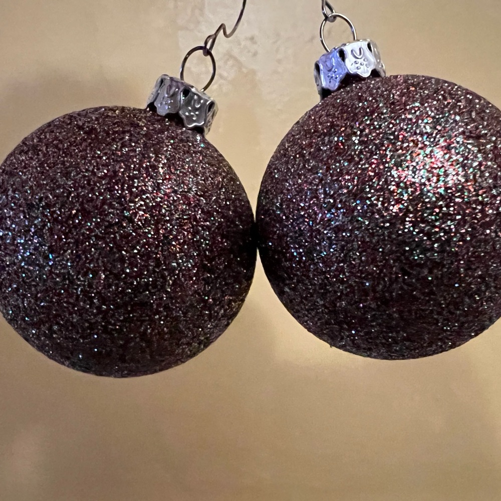 🎄Glitter Christmas Ball Ornament Earrings